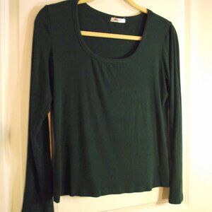 WOMENS XL LONG SLEEVED ROUND NECK RIBBED KNIT TOP